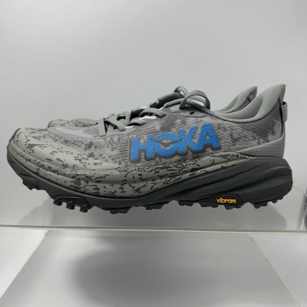 Brand New Hoka Speedgoat 6 Grey Blue 1147791 GCG Running Trail Men's Size 8.5